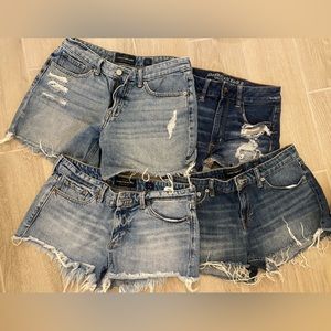 Lot of multiple Jean shorts (4 pair) size 6 size 4 lucky American Eagle